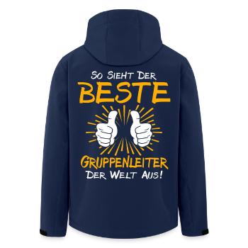 Gruppenleiter Geschenkidee - Recycelte Männer Softshell-Jacke von Stanley/Stella - Navy - Hinten - AI Model Male 185 light (185cm)