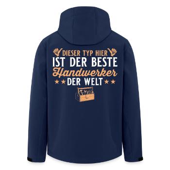 Bester Handwerker der Welt - Heimwerker - Recycelte Männer Softshell-Jacke von Stanley/Stella - Navy - Hinten - AI Model Male 185 light (185cm)