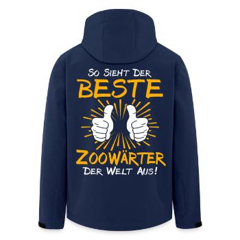 Zoowärter Geschenkidee - Recycelte Männer Softshell-Jacke von Stanley/Stella - Navy - Hinten - AI Model Male 185 light (185cm)