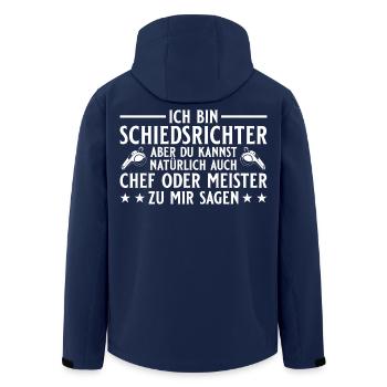 Schiedsrichter Chef oder Meister - Recycelte Männer Softshell-Jacke von Stanley/Stella - Navy - Hinten - AI Model Male 185 light (185cm)
