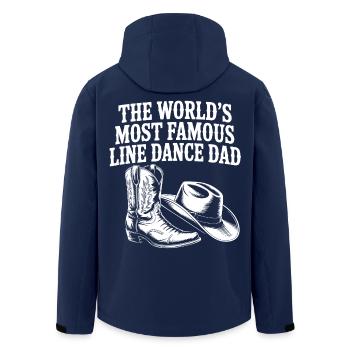LineDance Papa Weltweite Legende - Recycelte Männer Softshell-Jacke von Stanley/Stella - Navy - Hinten - AI Model Male 185 light (185cm)