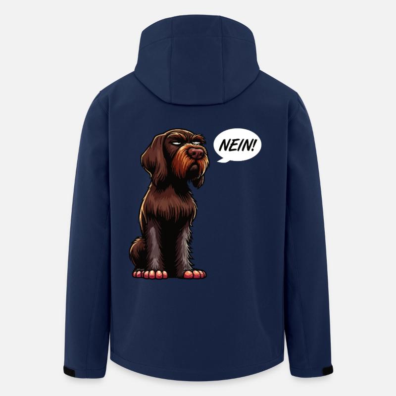 Nein Deutsch Drahthaar Deutsch-Drahthaar Besitzer - Recycelte Männer Softshell-Jacke von Stanley/Stella - Navy
