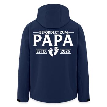 Befördert zum Papa 2026 Vaterschaft - Recycelte Männer Softshell-Jacke von Stanley/Stella - Navy - Hinten - AI Model Male 185 light (185cm)
