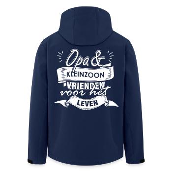 Opa und Enkel auf Lebenszeit - Recycelte Männer Softshell-Jacke von Stanley/Stella - Navy - Hinten - AI Model Male 185 light (185cm)