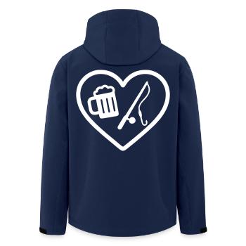 Heart Angel-Bier - Recycelte Männer Softshell-Jacke von Stanley/Stella - Navy - Hinten - AI Model Male 185 light (185cm)