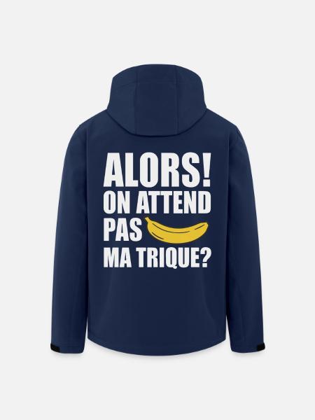 Damit wir nicht auf meinen provokanten Humor warten - Recycelte Männer Softshell-Jacke von Stanley/Stella - Navy
