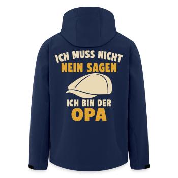 Ich muss nicht Nein sagen ich bin der Opa - Recycelte Männer Softshell-Jacke von Stanley/Stella - Navy - Hinten - AI Model Male 185 light (185cm)