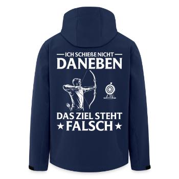 Bogensport - Das Ziel steht falsch Bogenschießen - Recycelte Männer Softshell-Jacke von Stanley/Stella - Navy - Hinten - AI Model Male 185 light (185cm)
