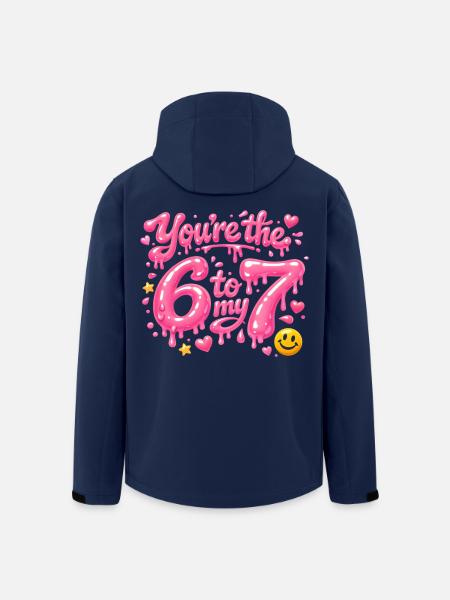 Du bist die 6 zu meiner 7  - Recycelte Männer Softshell-Jacke von Stanley/Stella - Navy