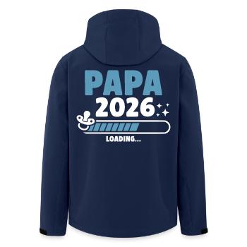 Papa 2026 Loading... - Recycelte Männer Softshell-Jacke von Stanley/Stella - Navy - Hinten - AI Model Male 185 light (185cm)