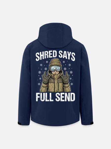 Shred Says Full Send Snow - Recycelte Männer Softshell-Jacke von Stanley/Stella - Navy