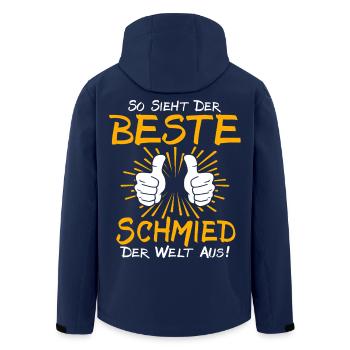 Schmied Geschenkidee - Recycelte Männer Softshell-Jacke von Stanley/Stella - Navy - Hinten - AI Model Male 185 light (185cm)
