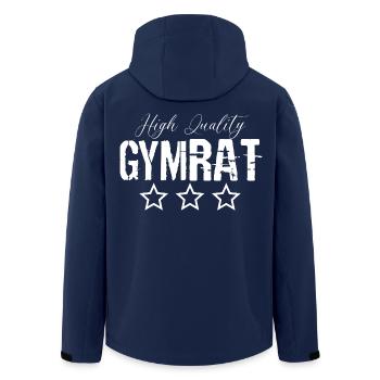 High Quality GymRAT - Recycelte Männer Softshell-Jacke von Stanley/Stella - Navy - Hinten - AI Model Male 185 light (185cm)