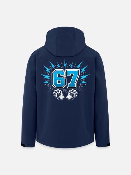 67 Six Seven - Katzenpfote - Recycelte Männer Softshell-Jacke von Stanley/Stella - Navy