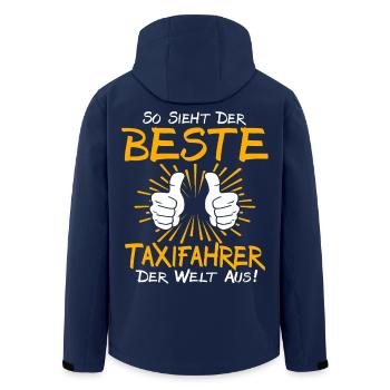 Taxifahrer Geschenkidee - Recycelte Männer Softshell-Jacke von Stanley/Stella - Navy - Hinten - AI Model Male 185 light (185cm)