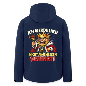 Nicht Angemessen Verehrt König Spruch - Recycelte Männer Softshell-Jacke von Stanley/Stella - Navy - Hinten - AI Model Male 185 light (185cm)