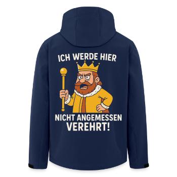 Nicht angemessen verehrt König Spruch - Recycelte Männer Softshell-Jacke von Stanley/Stella - Navy - Hinten - AI Model Male 185 light (185cm)