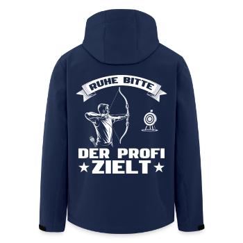 Bogenschießen Der Profi zielt - Bogensport - Recycelte Männer Softshell-Jacke von Stanley/Stella - Navy - Hinten - AI Model Male 185 light (185cm)