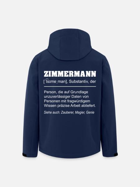 Zimmermann Definition Lustig – Handwerker Geschenk - Recycelte Männer Softshell-Jacke von Stanley/Stella - Navy