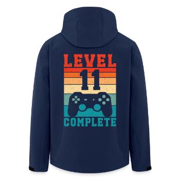 11. Geburtstag Level 11 Complete 11 Jahre Gamer  - Recycelte Männer Softshell-Jacke von Stanley/Stella - Navy - Hinten - AI Model Male 185 light (185cm)