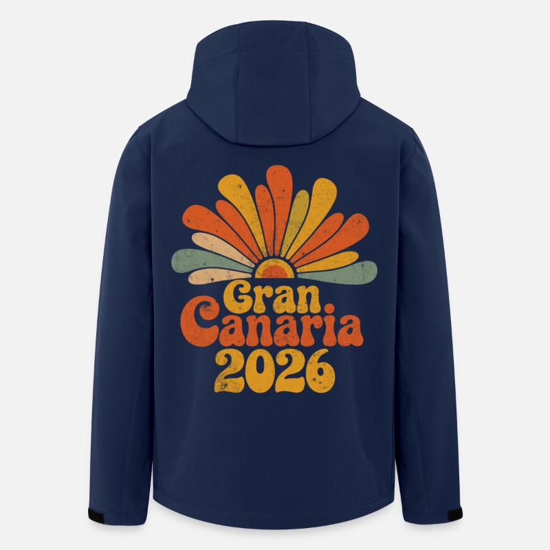 Gran Canaria 2026 Retro Sunset - Men’s Recycled Softshell Jacket by Stanley/Stella - navy