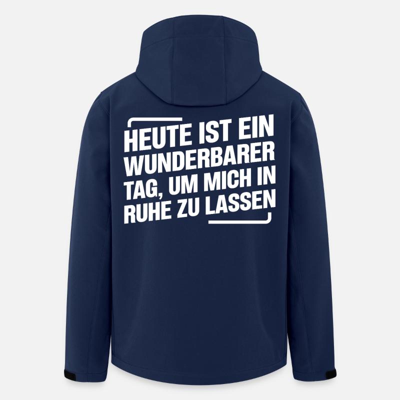 Laisse-moi tranquille, ne m’énerve pas - Veste softshell homme en polyester recyclé Stanley/Stella - marine