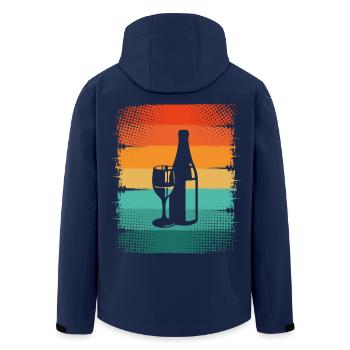 Wein - Recycelte Männer Softshell-Jacke von Stanley/Stella - Navy - Hinten - AI Model Male 185 light (185cm)