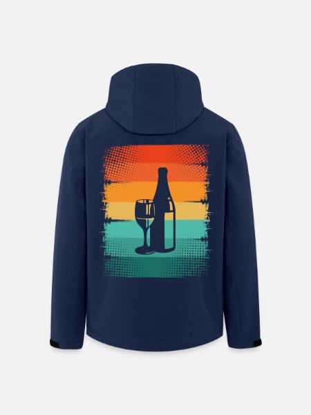 Wein - Recycelte Männer Softshell-Jacke von Stanley/Stella - Navy