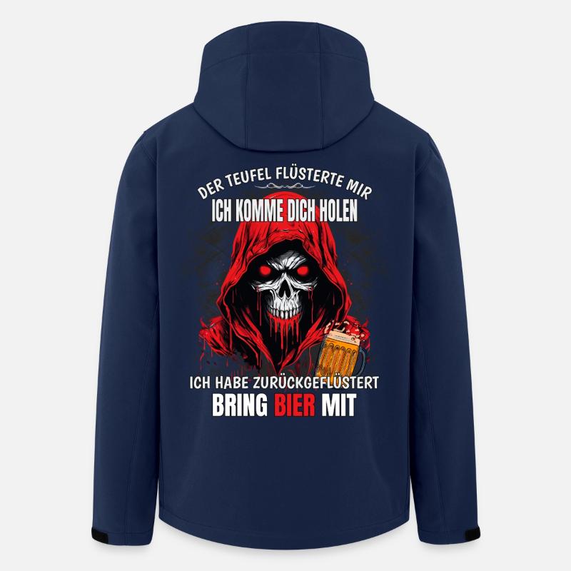 Le diable me murmura... - Veste softshell homme en polyester recyclé Stanley/Stella - marine
