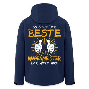 Wagenmeister Geschenkidee - Recycelte Männer Softshell-Jacke von Stanley/Stella - Navy - Hinten - AI Model Male 185 light (185cm)