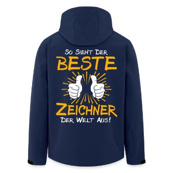 Zeichner Geschenkidee - Recycelte Männer Softshell-Jacke von Stanley/Stella - Navy - Hinten - AI Model Male 185 light (185cm)