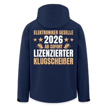 Elektroniker Geselle 2026 Bestandene Ausbildung - Recycelte Männer Softshell-Jacke von Stanley/Stella - Navy - Hinten - AI Model Male 185 light (185cm)