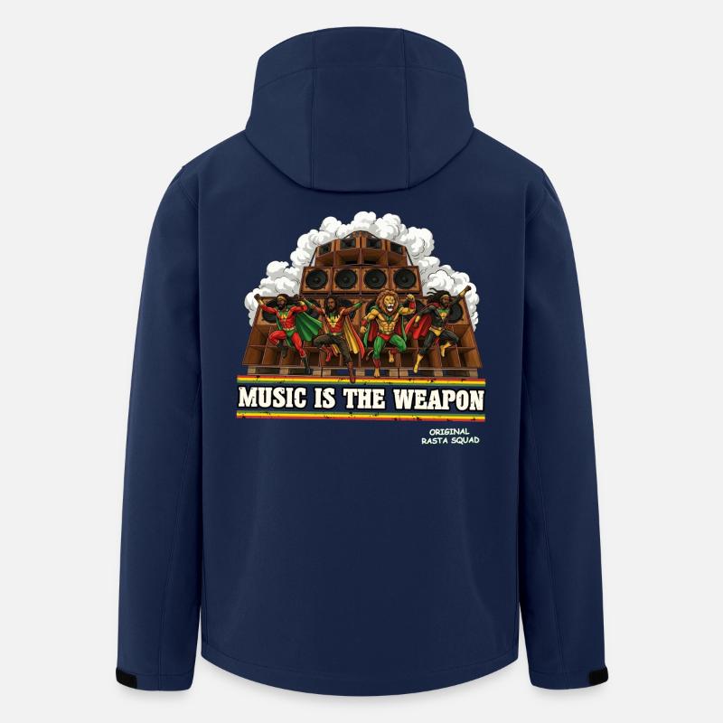 Original Rasta Squad - Recycelte Männer Softshell-Jacke von Stanley/Stella - Navy
