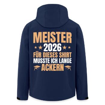 Meister 2026 Lange Ackern - Fortbildung bestanden - Recycelte Männer Softshell-Jacke von Stanley/Stella - Navy - Hinten - AI Model Male 185 light (185cm)