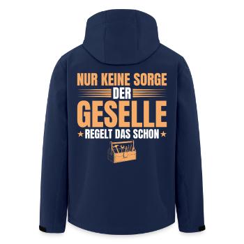 Geselle regelt das - Ausbildung bestanden - Recycelte Männer Softshell-Jacke von Stanley/Stella - Navy - Hinten - AI Model Male 185 light (185cm)