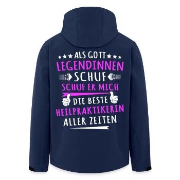 Heilpraktikerin Geschenkidee - Recycelte Männer Softshell-Jacke von Stanley/Stella - Navy - Hinten - AI Model Male 185 light (185cm)