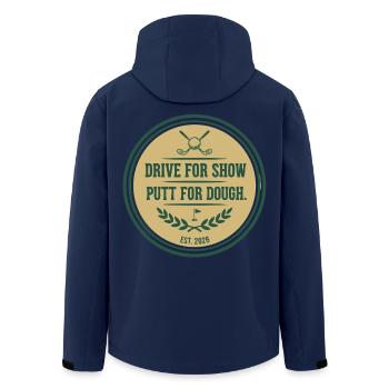 Drive For Show Putt For Dough Golf - Recycelte Männer Softshell-Jacke von Stanley/Stella - Navy - Hinten - AI Model Male 185 light (185cm)