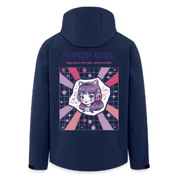 K-Pop Girl Enjoy The K-Pop Girl Südkorea Koreanisch - Recycelte Männer Softshell-Jacke von Stanley/Stella - Navy - Hinten - AI Model Male 185 light (185cm)