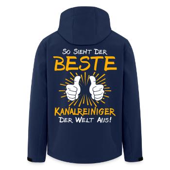 Kanalreiniger Geschenkidee - Recycelte Männer Softshell-Jacke von Stanley/Stella - Navy - Hinten - AI Model Male 185 light (185cm)