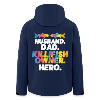 Zahnkarpfen Killfisch Zahnkärpflinge Husband Dad - Recycelte Männer Softshell-Jacke von Stanley/Stella - Navy - Hinten - AI Model Male 185 light (185cm)