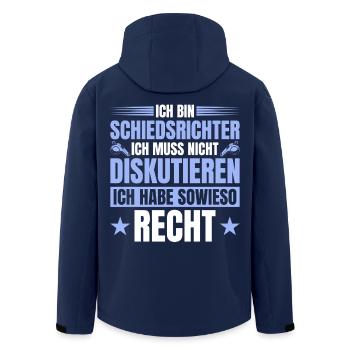 Schiedsrichter hat sowieso recht - Fußball Schiri - Recycelte Männer Softshell-Jacke von Stanley/Stella - Navy - Hinten - AI Model Male 185 light (185cm)