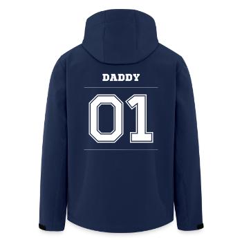 Daddy 01 - Recycelte Männer Softshell-Jacke von Stanley/Stella - Navy - Hinten - AI Model Male 185 light (185cm)