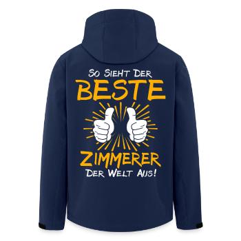 Zimmerer Geschenkidee - Recycelte Männer Softshell-Jacke von Stanley/Stella - Navy - Hinten - AI Model Male 185 light (185cm)