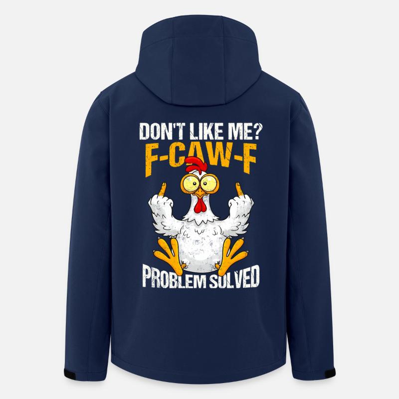 F-CAW-F Chicken Dont Like Me Problem Solved - Recycelte Männer Softshell-Jacke von Stanley/Stella - Navy
