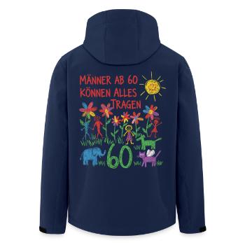 Männer Ab 60 Können Alles Tragen - Recycelte Männer Softshell-Jacke von Stanley/Stella - Navy - Hinten - AI Model Male 185 light (185cm)