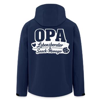 Opa Lebensberater Snack-Manager - Recycelte Männer Softshell-Jacke von Stanley/Stella - Navy - Hinten - AI Model Male 185 light (185cm)
