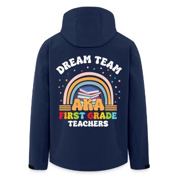 Lehrer-Dreamteam der ersten Klasse - Recycelte Männer Softshell-Jacke von Stanley/Stella - Navy - Hinten - AI Model Male 185 light (185cm)