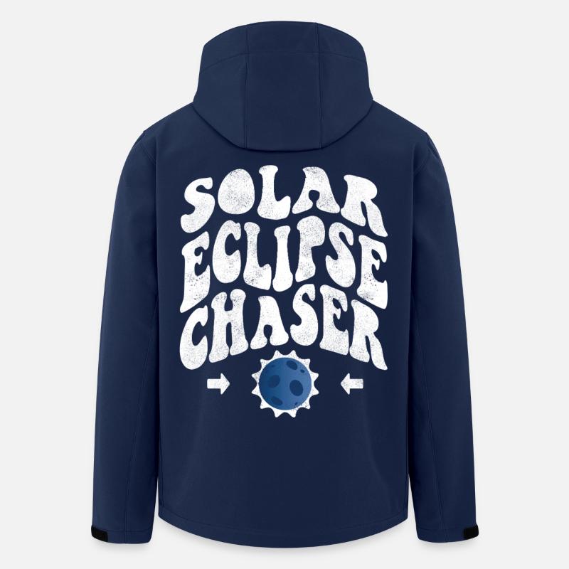 Chasseur d’éclipse solaire blanc - Veste softshell homme en polyester recyclé Stanley/Stella - marine