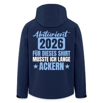 Abiturient 2026 Lange Ackern Abitur Abschluss - Recycelte Männer Softshell-Jacke von Stanley/Stella - Navy - Hinten - AI Model Male 185 light (185cm)