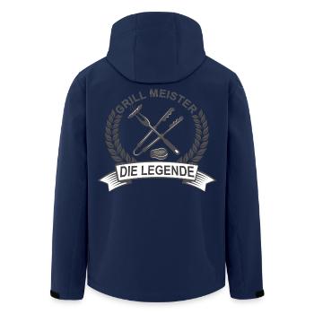 Grill Meister Shirt – Lustiges BBQ Männer Geschenk - Recycelte Männer Softshell-Jacke von Stanley/Stella - Navy - Hinten - AI Model Male 185 light (185cm)